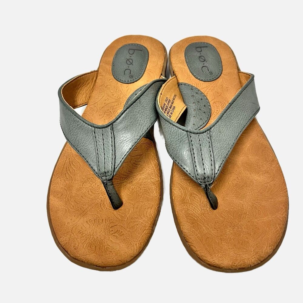 B.O.C. Born Concept Cadore Blue Thong Sandals Size 8